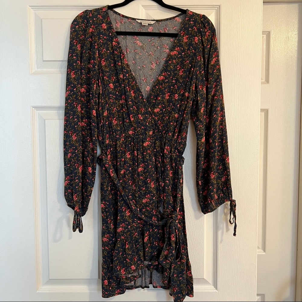 Long Sleeve Wrap Dress